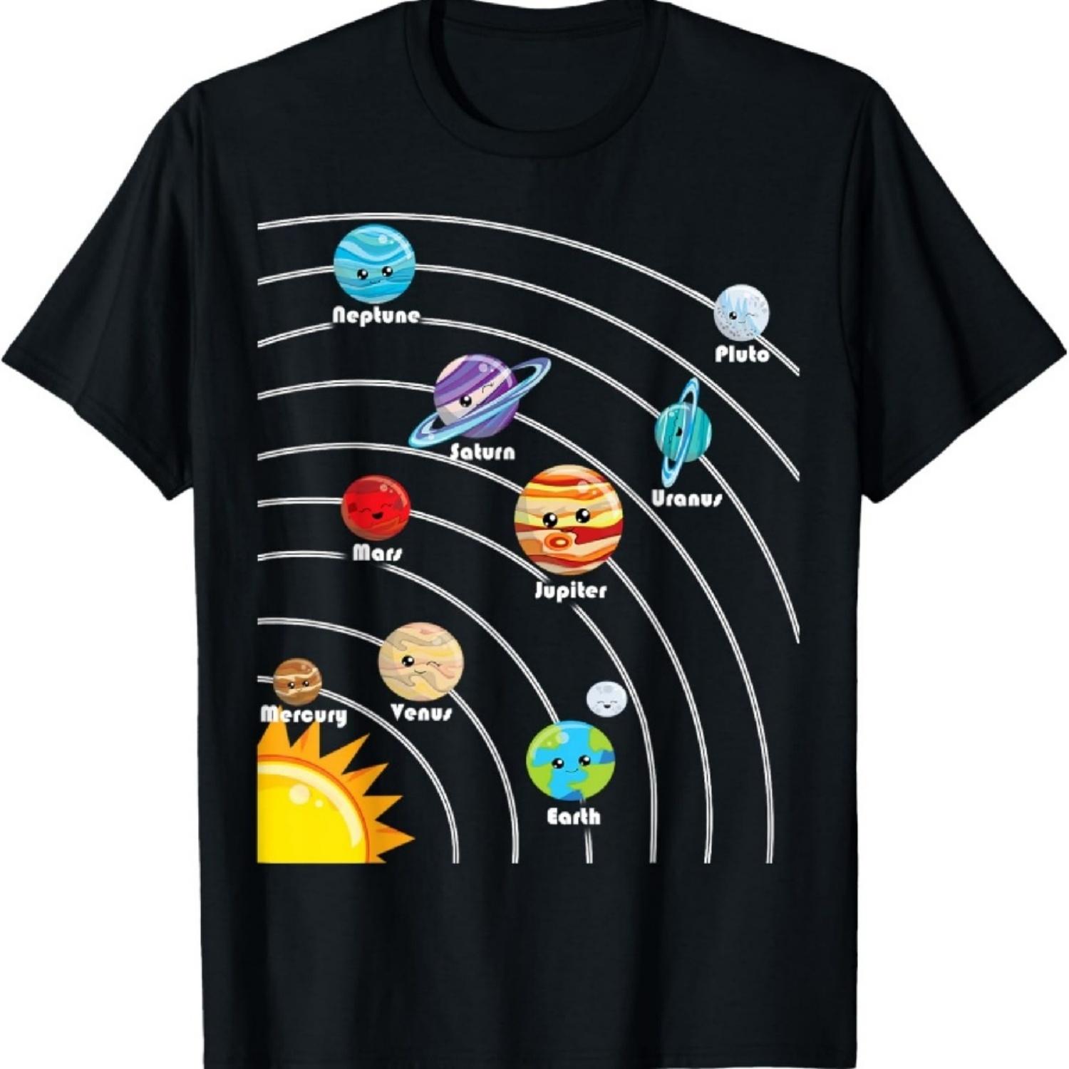 

Cute Colorful Planet Solar System Gift For Kids T-Shirt XXXXXL