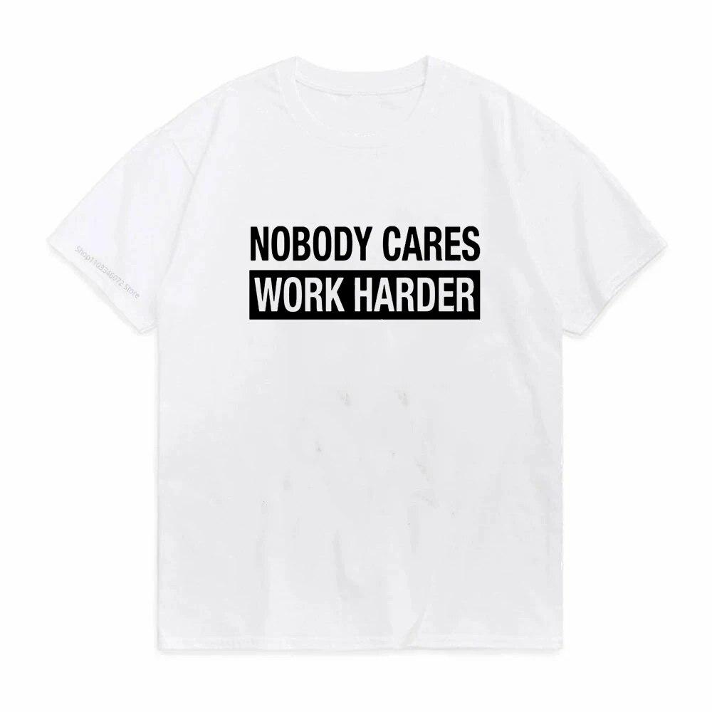 

NOBODY CARES WORK HARDER футболка с буквенным принтом женская свободная футболка с короткими рукавами и круглым вырезом летняя женская футболка топы 4XL