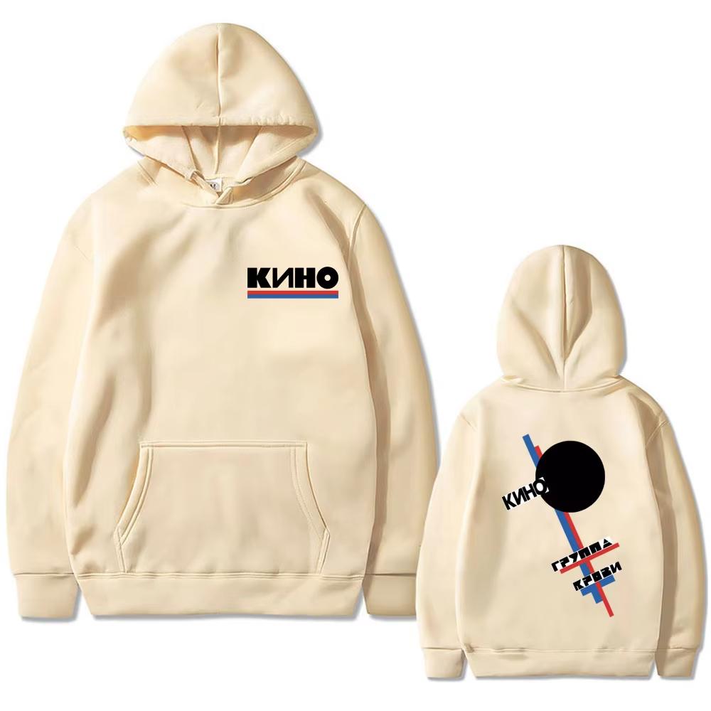 Legendary Russia Rock Band Viktor Tsoi Kino Blood Type Print Hoodies Men Women Casual Pullover Autumn Winter Hoodies