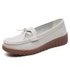 Spring leather shoes comfortable flat-soled single shoes beef tendon sole soft sole one pedal comfortable lazy mother shoes