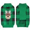 Christmas Leisure Pet Acrylic Sweater Plaid Knit Embroidered Santa Reindeer Snowman Elastic Comfortable Durable Winter Dog Cat