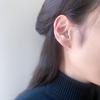 ESTELLE [Official] [Web Exclusive] Women's Ear Cuff, 10K White Gold with Cubic Zirconia (Single Ear), 0291-0603-0019-0000