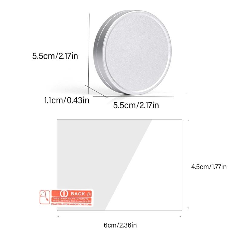 Tampa de lente leve 55 mm Tampas de lente frontal para câmeras Evo Película de vidro temperado protege a lente contra sujeira e poeira