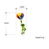 Blucome Green Frog Lifting Hot Air Balloon Shape Brooch Enamel Animal Corsage Jewelry for Women Suit Hijab Pins