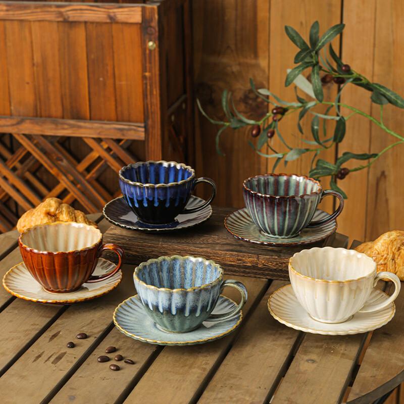 Deouxingguang Ceramic Coffee Cup and Saucer Set