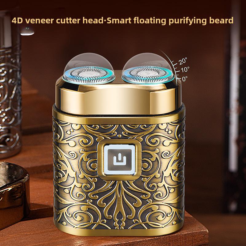 Men's Rechargeable Wet & Dry 3D Floating Shaver - Full Body, Washable, Electric, Three-Blade.