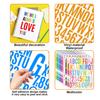 500 Pcs Letter Stickers 2 Inch Self Adhesive PVC Stickers Waterproof Alphabet Decals Mailbox Numbers Labels for Water Bottle