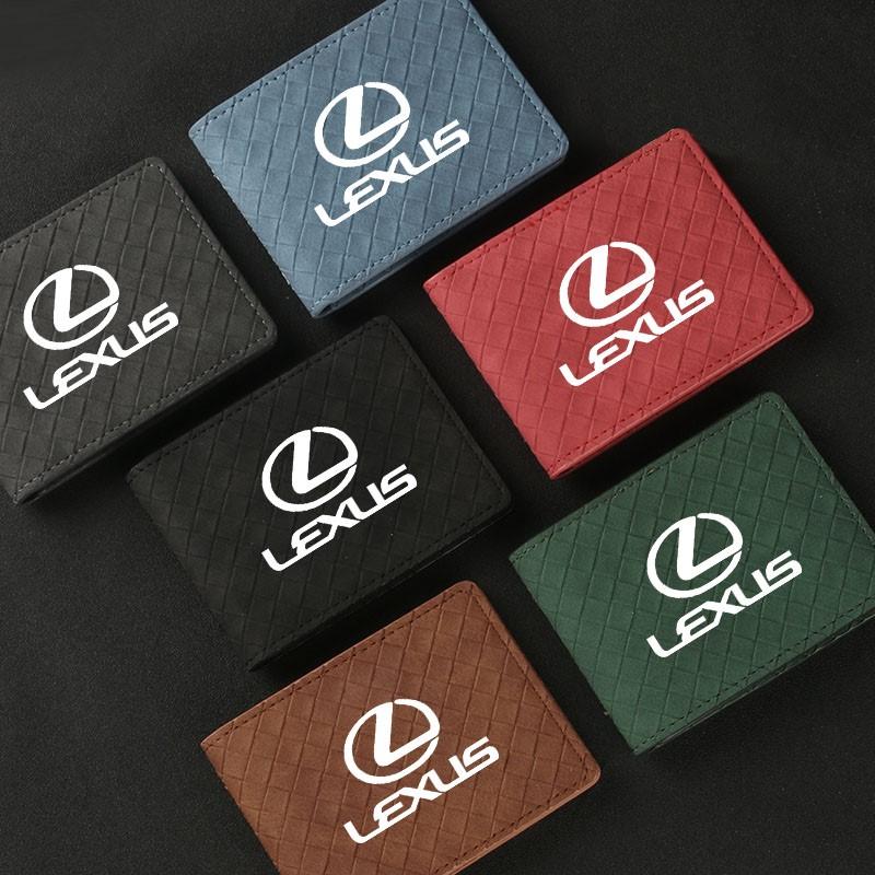 1Pcs Car Driver License Wallet ID Credit Card Holder For Lexus F SPORT CT ES GS NX IS250 CT200h IS300h ES300h ERX400h NX300h