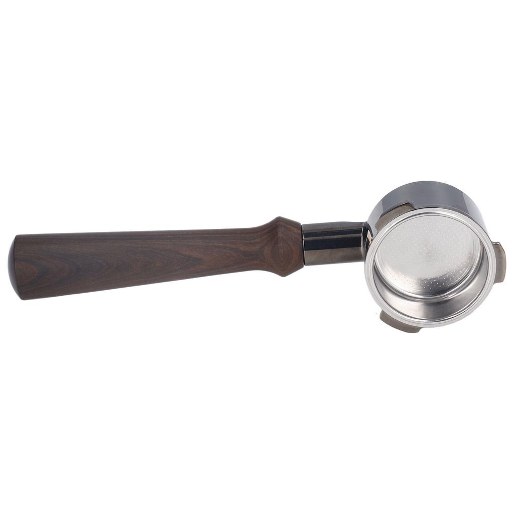 Coffee Portafilter 51mm Ergonomic Black Rosewood Handle Bottomless Zinc Alloy Portafilter for