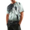 Men's Halloween Printed Round Neck Raglan Short Sleeve Top T-Shirt