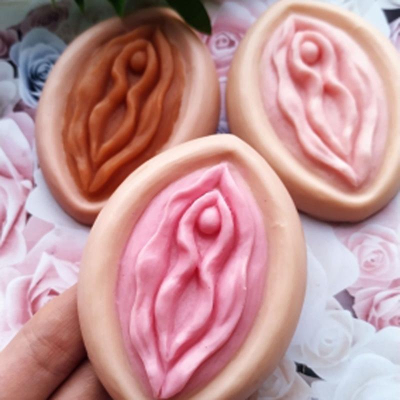 Novelty Women Genital Shape Candy Mold Silicone Mould Tray DIY Mould Tray for Soap Candles Cake Decor Crafts White