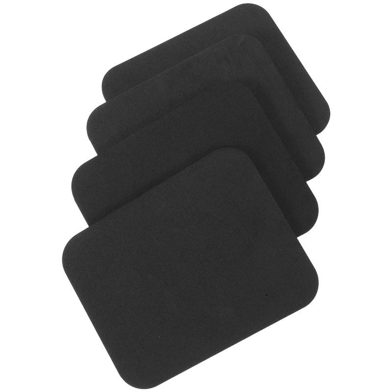 4Pcs Ski Shin Pad Guard Breathable Cuttable Black 5.89x4.72x0.20 Ski Boot Inserts Snowboard Shin Pads Anticollision Winter