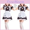 Encantador Disfraz de Mujer Cosplay Lolita Vestido de Sirvienta Gato Para Elegantes Fiestas de Halloween