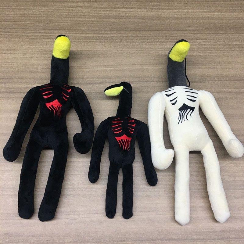 Gruselige Siren Head Schwarze Straßenlaterne Plüschpuppe für Kinder und Erwachsene 30cm