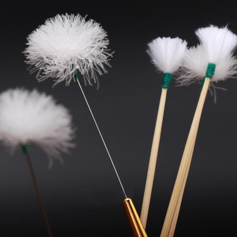 Eco-friendly Ear Picking Tool Set Gentle Goose Feather Massage Stick Polished Ear Scoop for Daily Ear Health Care