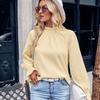 Fashion Long Sleeve Ruffled Stand Collar Elegant Shirts Women Spring and Summer Jacquard Loose Blouses for Women Casual Slim Fit Shirt Tops New 26501