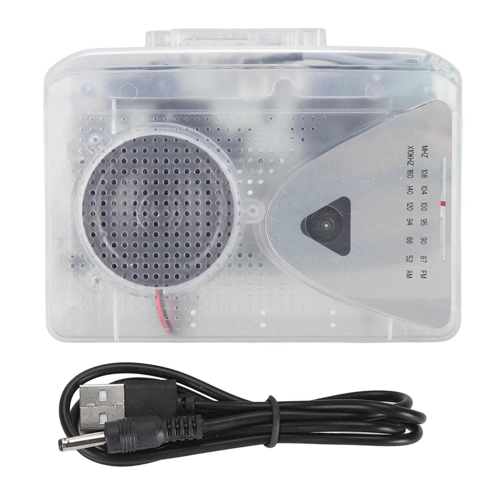 

Конвертер кассеты в MP3, автоматический реверс, прозрачный стереоразъем 3,5 мм, разъем для наушников, портативное воспроизведение кассет Transparent