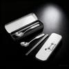 3pcs/set Outdoor Portable Dinnerware 316 Stainless Steel Chopsticks Spoons Set With Box Reusable Cute Flatware For Kids Students