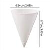 250Pcs Leakproof Disposable Paper Cups 3.7 OZ Cone Party Tableware White Paper Cone Cups  Picnic