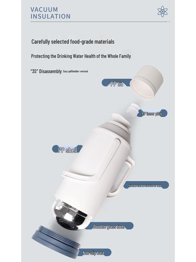 Izolovaná láhev na horkou vodu s velkou kapacitou pro koleje a domy