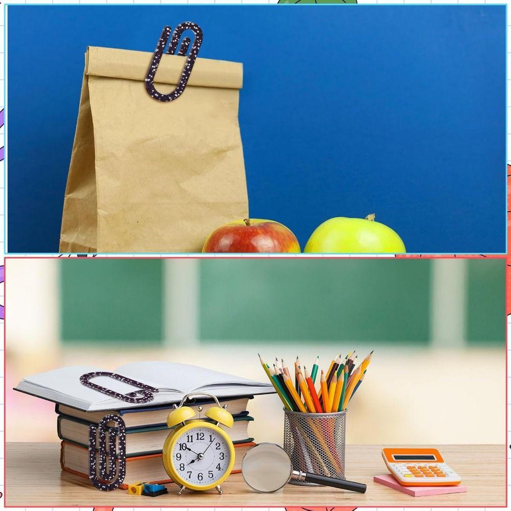 3Pcs/set Classroom Theme Paperclip Bookmark Creative Notebooks Paper Clips  Crafts Decors