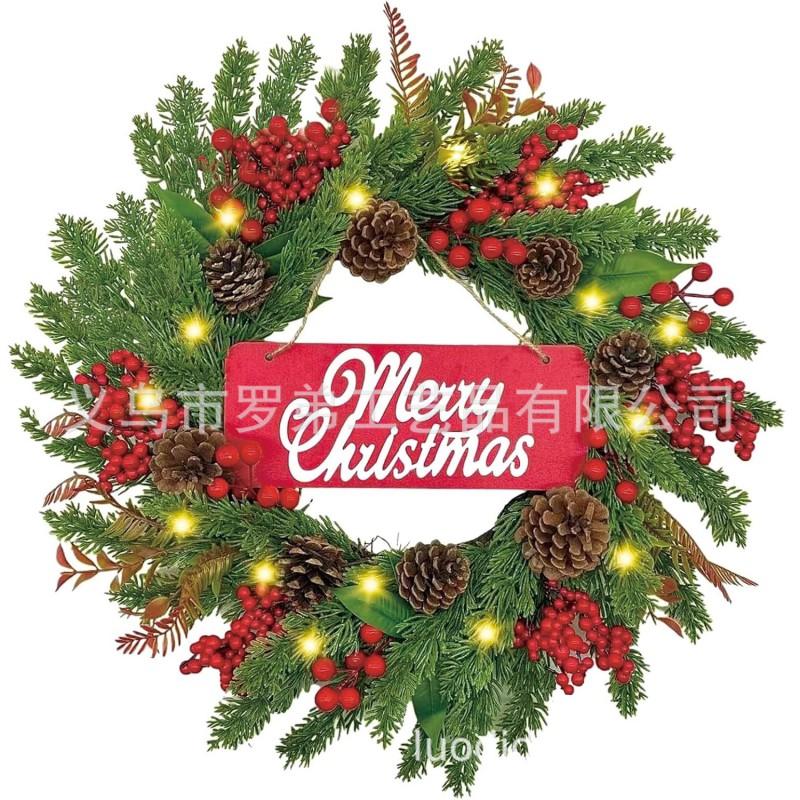 Christmas Wreath Door Hanging Decor Home Mall Window Party Festive Simulation Ornament