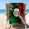 Mexico Football Team Emblem Printed Beach Towel, Super Soft Microfiber, Perfect Gift Birthday, for Pool, Beach, Travel, for Family and Friends