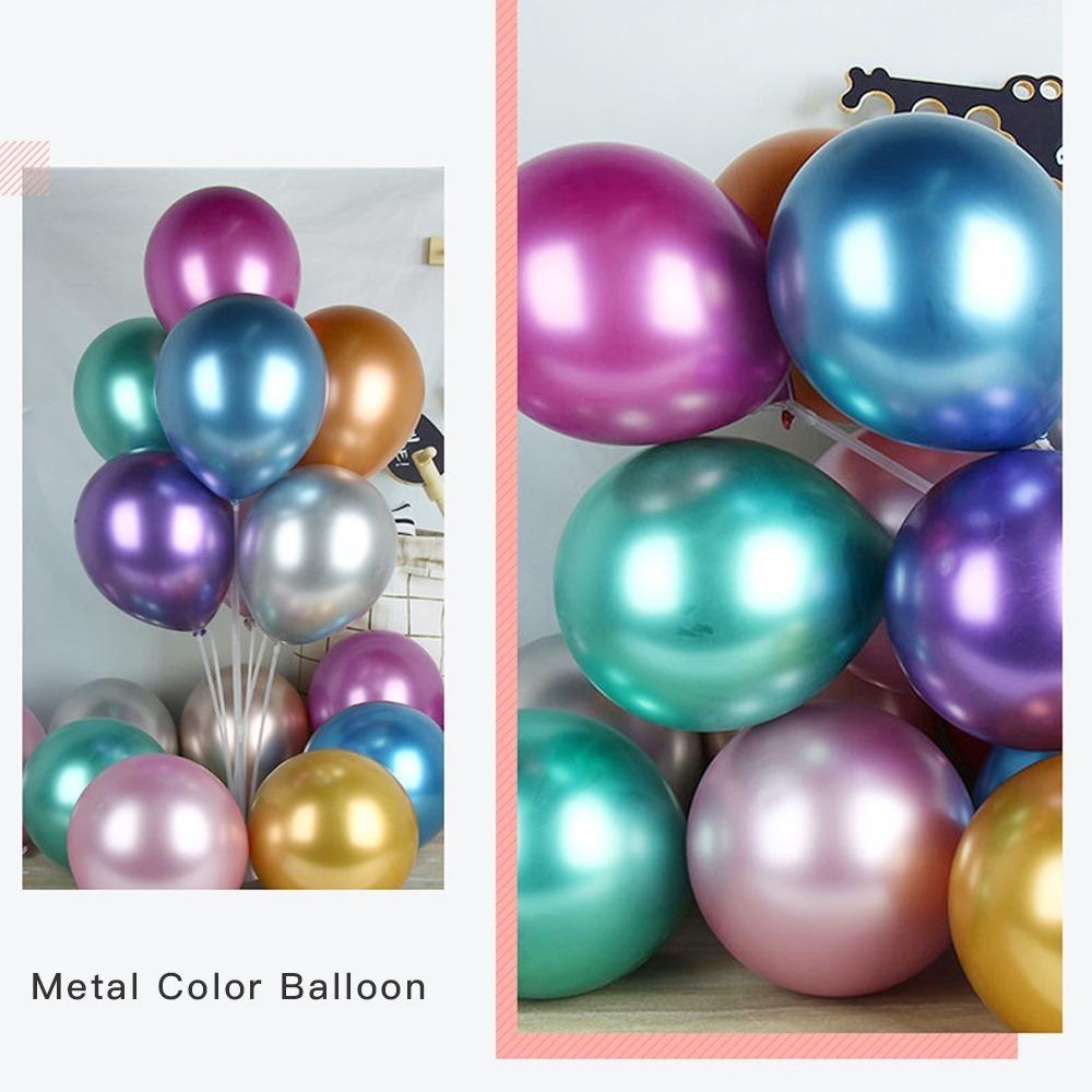 50PCS Thicker Material Thicker Balloons Metal Color Finish Party Balloons Baby Shower