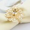 6Pcs Napkin Rings Hollow Out Flower for Wedding Banquet Dinner Party Family Gatherings Table Decor
