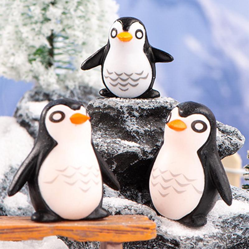 Mini Penguin Miniature Figures For Fairy Garden Gnomes Moss Terrariums Decoration Cake Topper