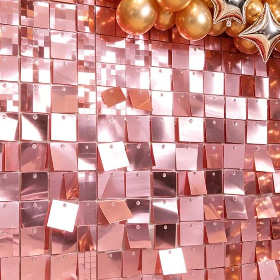 Shimmer Wall Backdrop, Sparkly Foil Fringe Curtain, Glitter Hanging Tinsel Backdrop, Aluminum Streamer for Birthday Wedding Photo Booth Decor