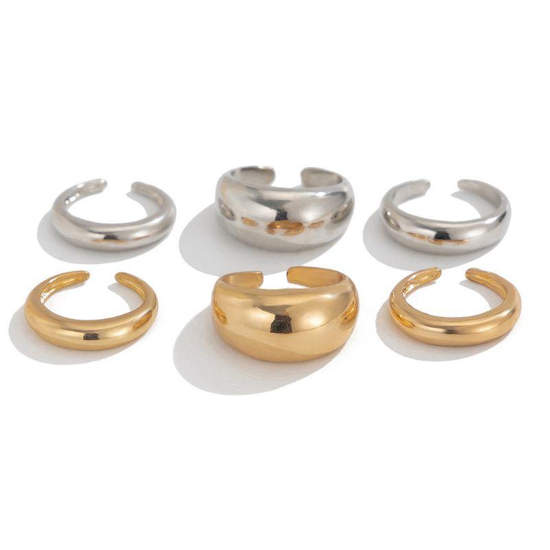 

6-Piece Metal Arc Ring Suit Fashion Minimalist Fashion All-Match Online Influencer Refined Trip Shoot Ring Combination Fashion Color mixing
