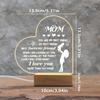 1PC Acrylic Luminous Ornament Photography Accessories, USB Base, Mom Thank You Gift, Heart Figurines