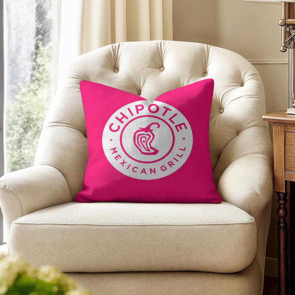 Food CChipotleS Cushion Cover Natural Linen Organic Fabric DoubleSided Printing Couch Pillow Covers Home Decor