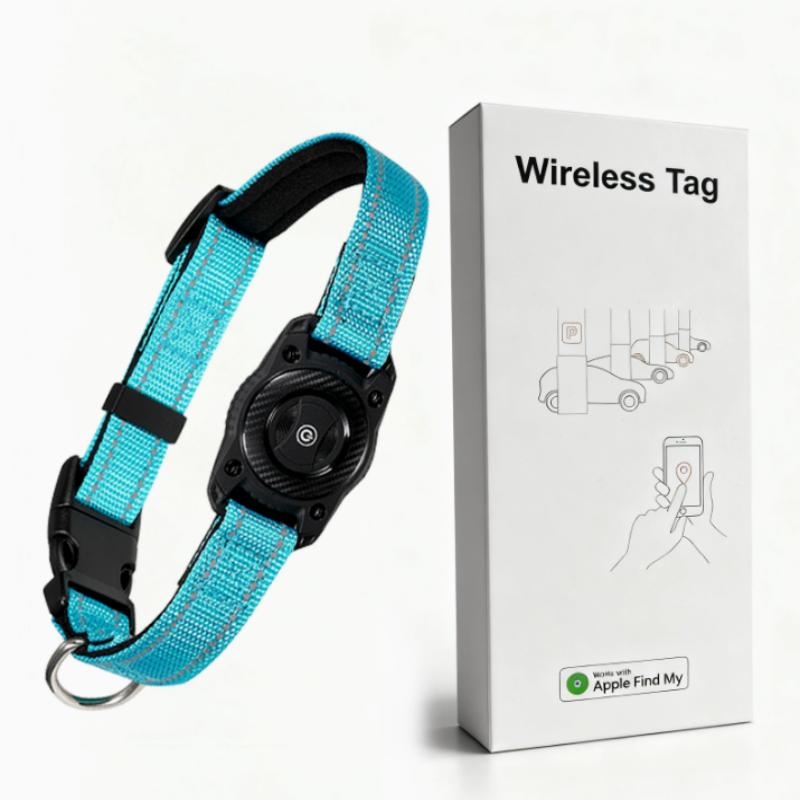 Dog Cat Pet Collar GPS Tracker Apple Find My Certified IP68 Waterproof Anti Lost Reflective Adjustable S M L