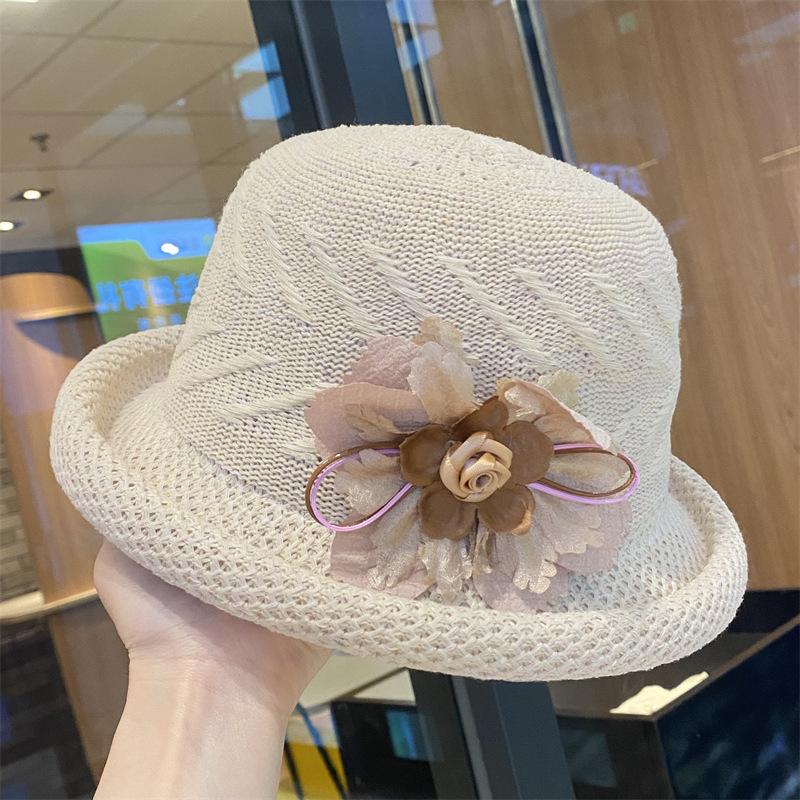 

Spring and Summer Fashionable and Elegant Fisherman Hat Women Outdoor Travel and Shopping, Thin Breathable Hat 56-58cm бежевий