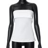 GMXIA Women's Summer Solid Color Sleeveless Backless Wide Lapel Slits Spread Breast Sexy Blouse Woman