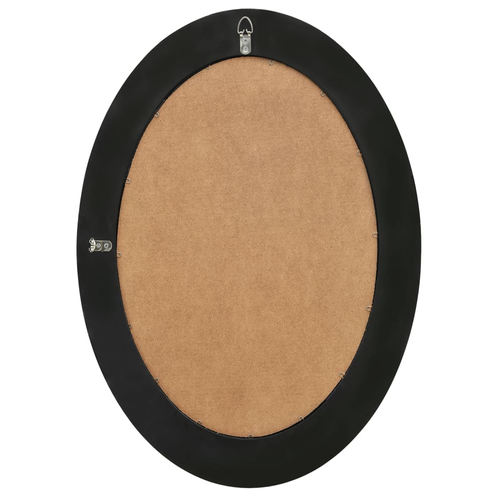 Baroque style wall mirror 50 x 70 cm black
