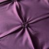 Feelyou Raffung Bettbezug Set King Size Lila Pinch Pleat Bettbezug Tuft-Design Bettwäsche Set Reißverschluss Weiches Polyester Bettdeckenbezug mit