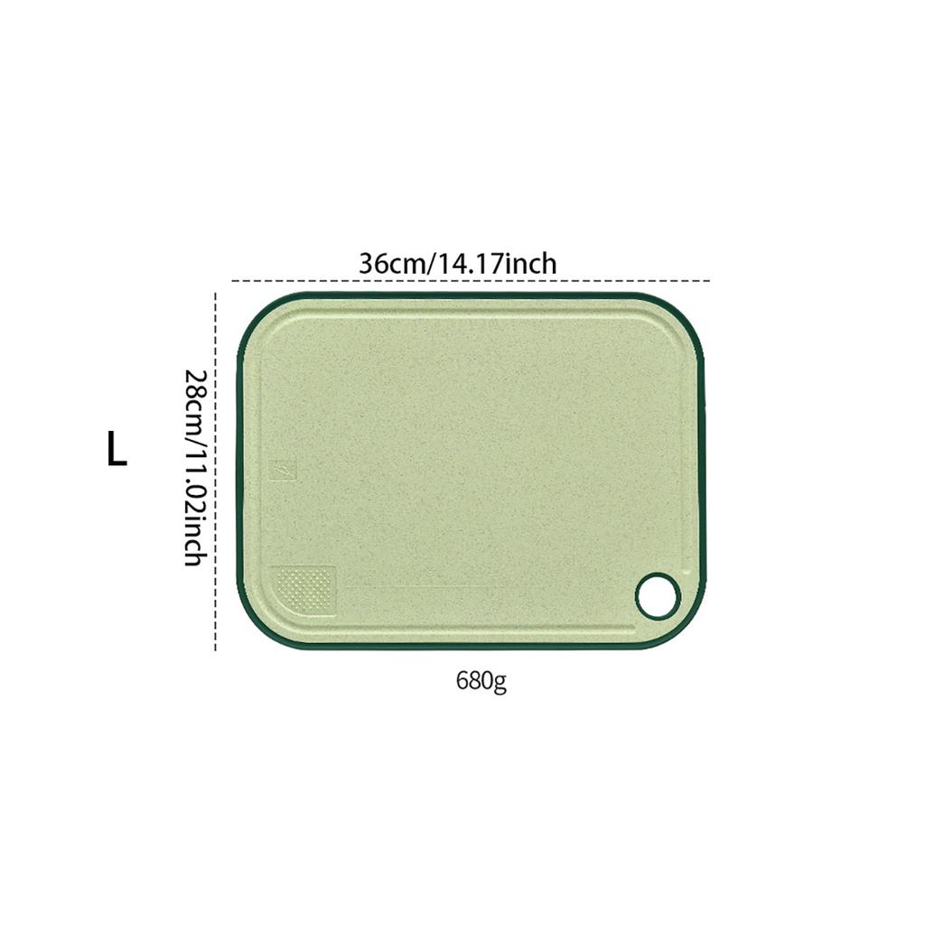 1/2pcs Double Sided Wheat Straw Cutting Board Kitchen Classification Cutting Board Thickened Belt Garlic Grinder Cutting Board
