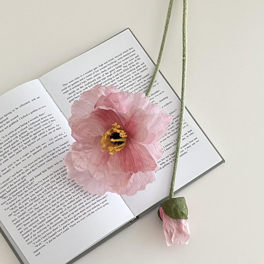 Grande Bouquet di Fiori di Papavero Artificiali per Soggiorno, Vetrine di Negozi e Oggetto di Scena per Fotografia