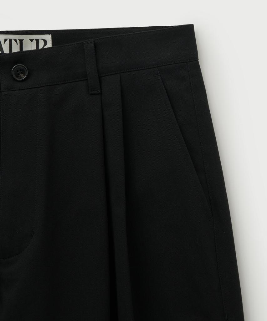 Seteo Relaxed Cotton Chino Pants Black