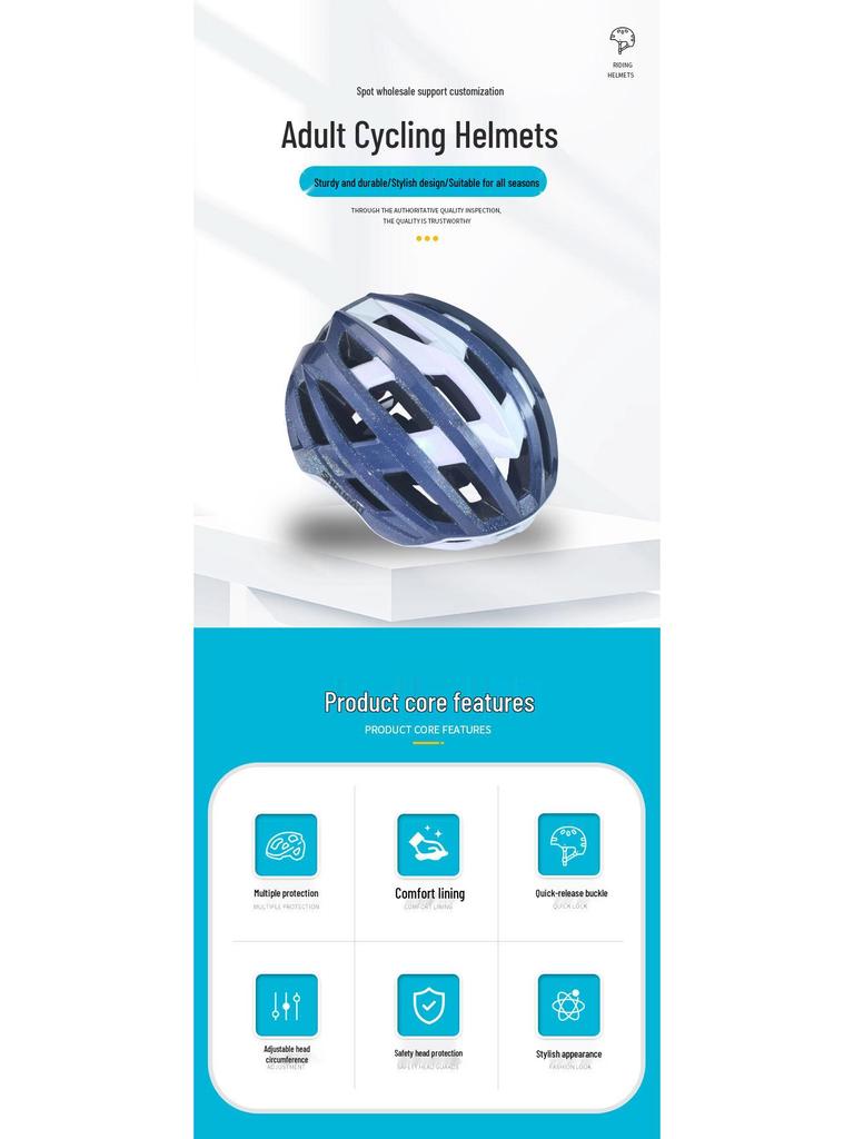 3C Sertifikalı Gece Parlayan Dağ ve Yol Bisikleti Kaskı - Nefes Alabilir ve Bisiklet İçin Güvenli