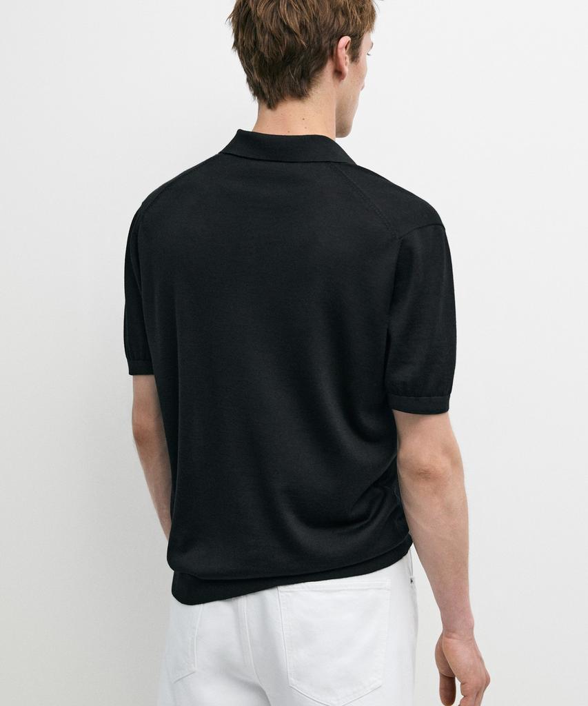 Masimodutti Wool Blend Knit Polo