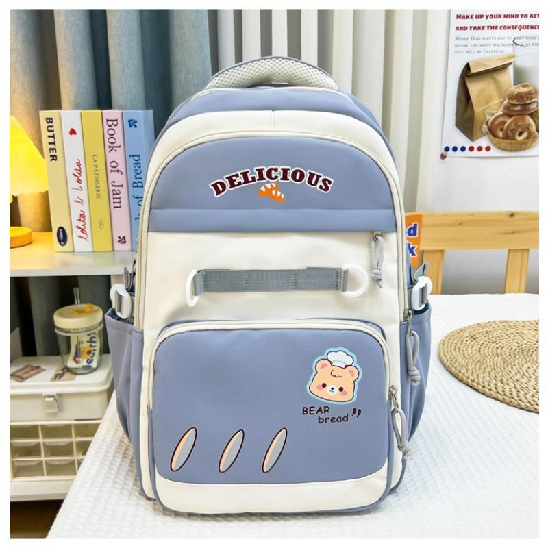 High Value College Style Fresh and Sweet Contrasting Color Splicing Backpack Junior High School Student Backpack