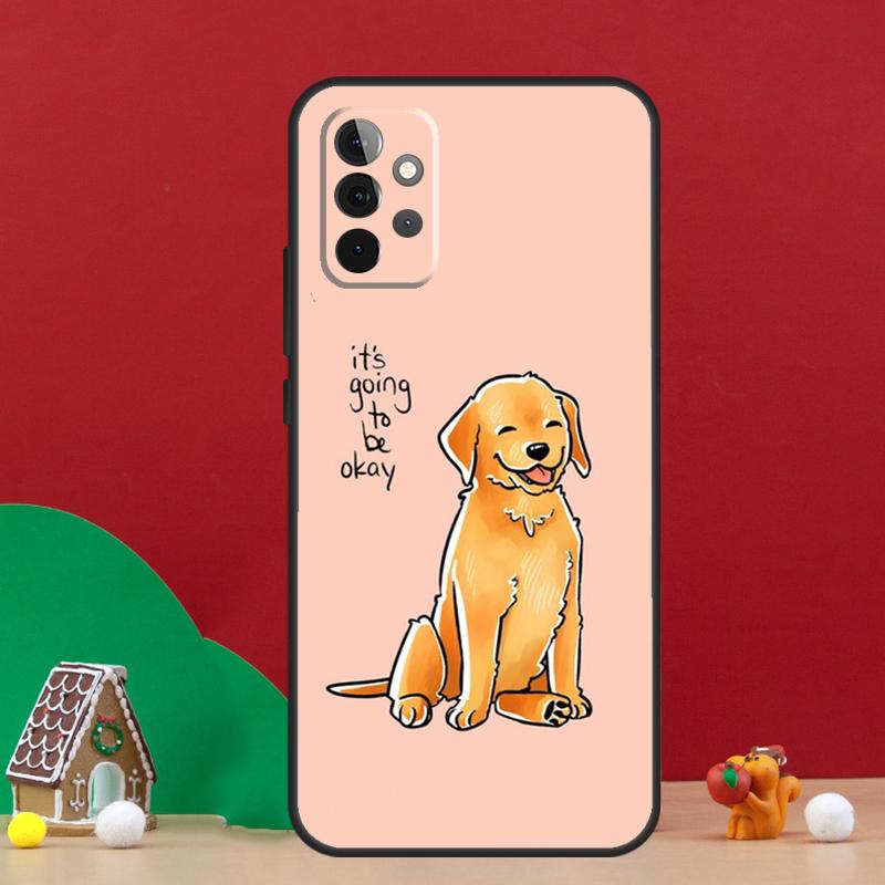 Cartoon Golden Retriever Dog Case For Samsung Galaxy A55 A52 A32 A12 A33 A06 A16 A26 A36 A56 A15 A53 A13 A34 A54 A14 A17