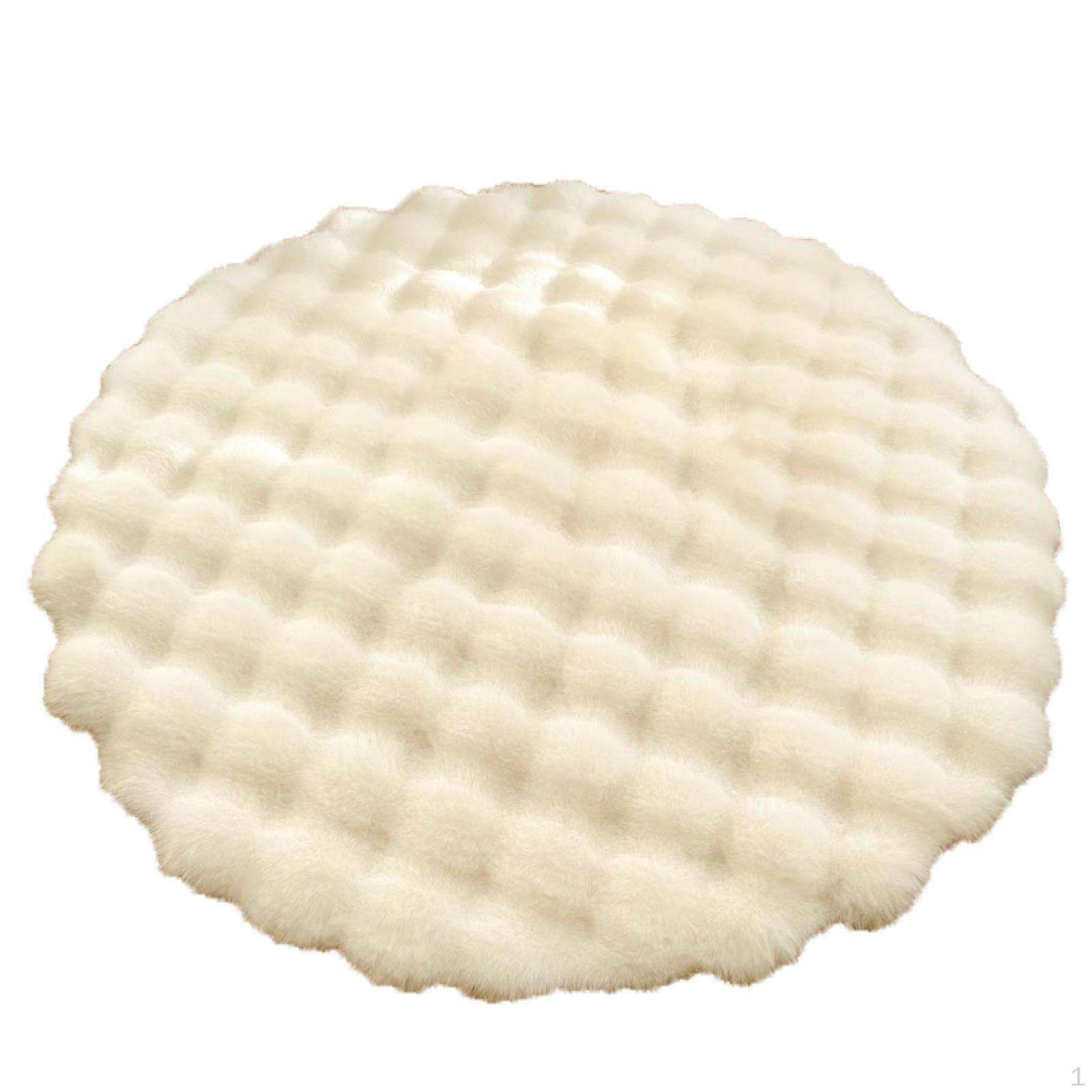 

Круглий килим М який внутрішній килимок для домашнього декору білий