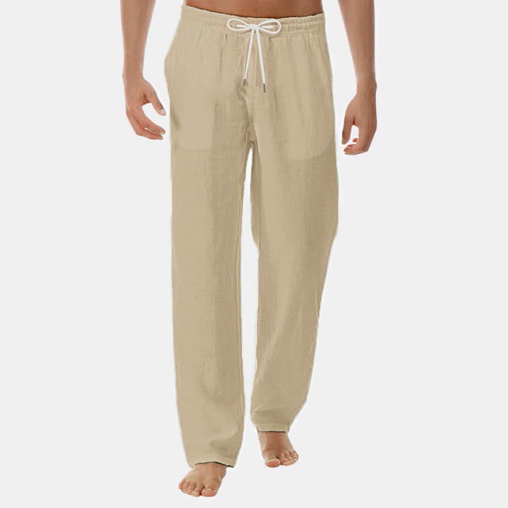 Men's Summer   And Fashionable  Cotton And Linen Trousers