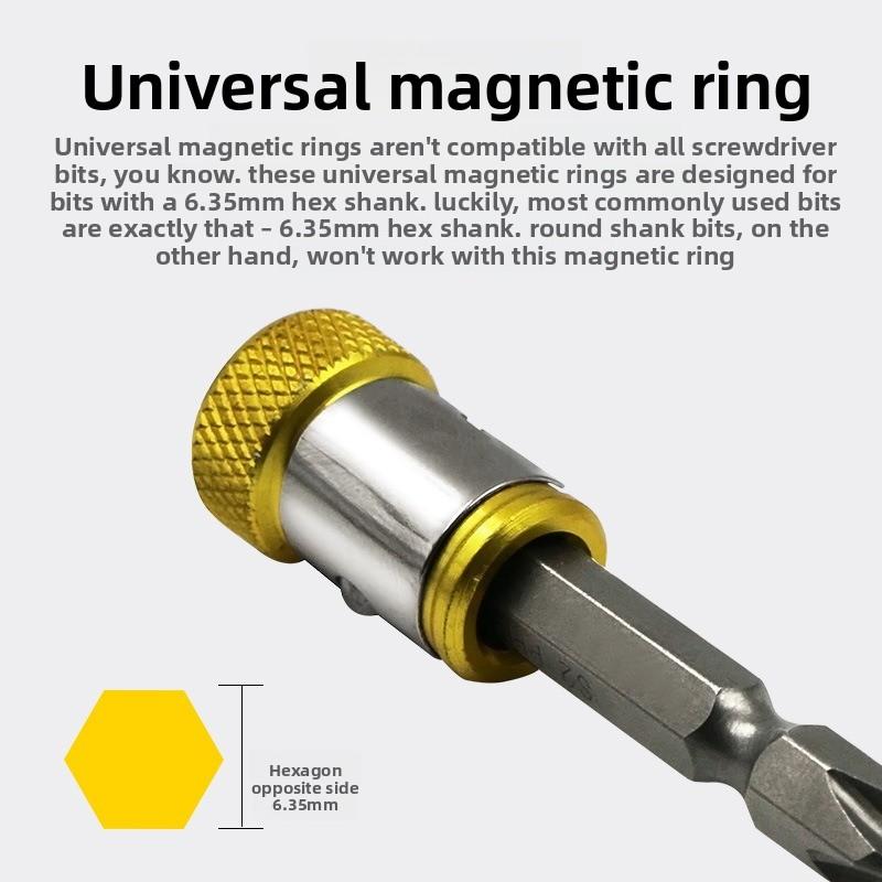 Anti Slip Screwdriver Bit Magnetic Ring Electric Cross Bit Magnetizer Ring Strong Magnetic Bit Magnet Ring For Screwdriver Bits