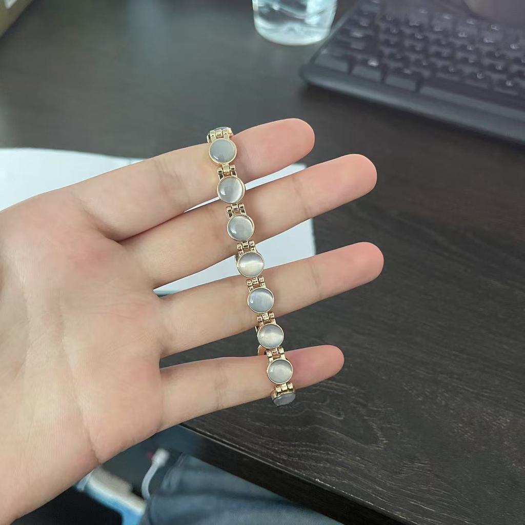 Färgglatt stenarmband Magnetiskt Hälsoenergi Germanium Magnetiskt Armband Holografisk Länkarmband för Män Kvinnor